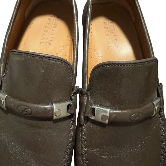 Florsheim Imperial Mens Brown Leather Slip-On Buckle Loafers Size 10EEE - Picture 6 of 8